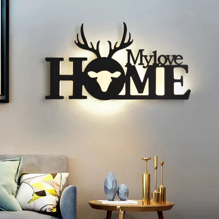 Modern LED Letter Lamp for Wall Mounting – Decorative Light for Living Room and Office | Kalsten