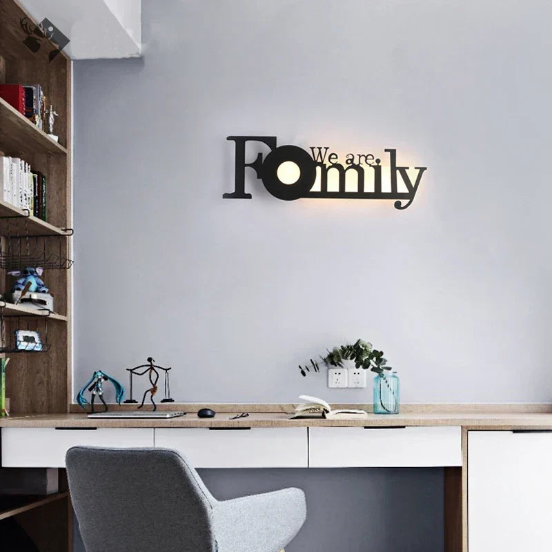 Modern LED Letter Lamp for Wall Mounting – Decorative Light for Living Room and Office | Kalsten