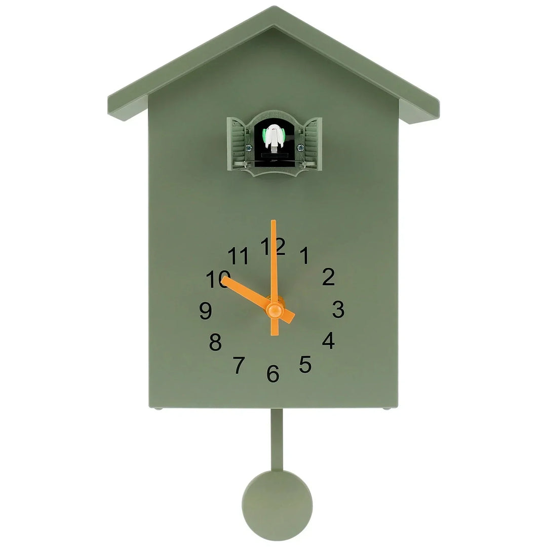 Kalsten | Cuckoo Clock Cuckoo Sound Clock with Pendulum Delicate Cuckoo Clock Bird Battery Operated Cuckoo Wall Clock for Living Room Decor
