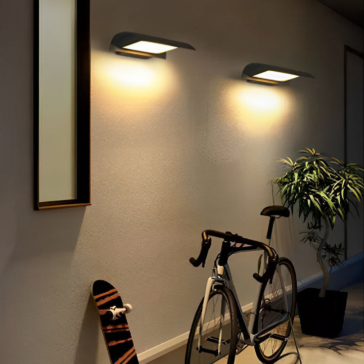 Curved Outdoor Waterproof LED Black Modern Minimalist Wall Lamp Exterior Lighting | Kalsten