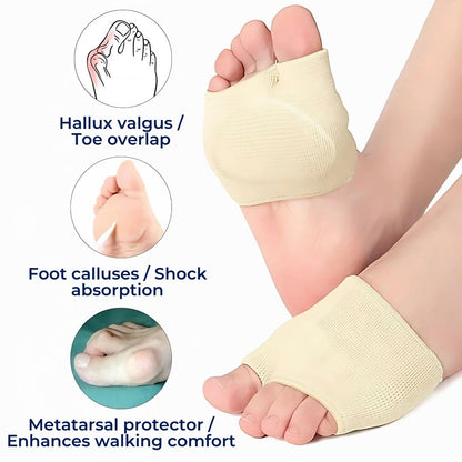 CushionFlex Forefoot Protection | Silicone Gel Cushion - Absorbs Shock on Foot - Pain Relief - for Metatarsalgia - Daily Comfort Bowlift
