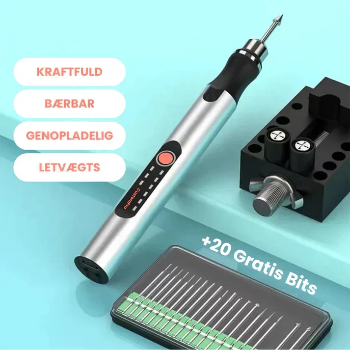 Engraving pen - suitable for beginners - user-friendly and intuitive - 200g. - Includes USB-C fast charging cable - Wall clock | Kalsten
