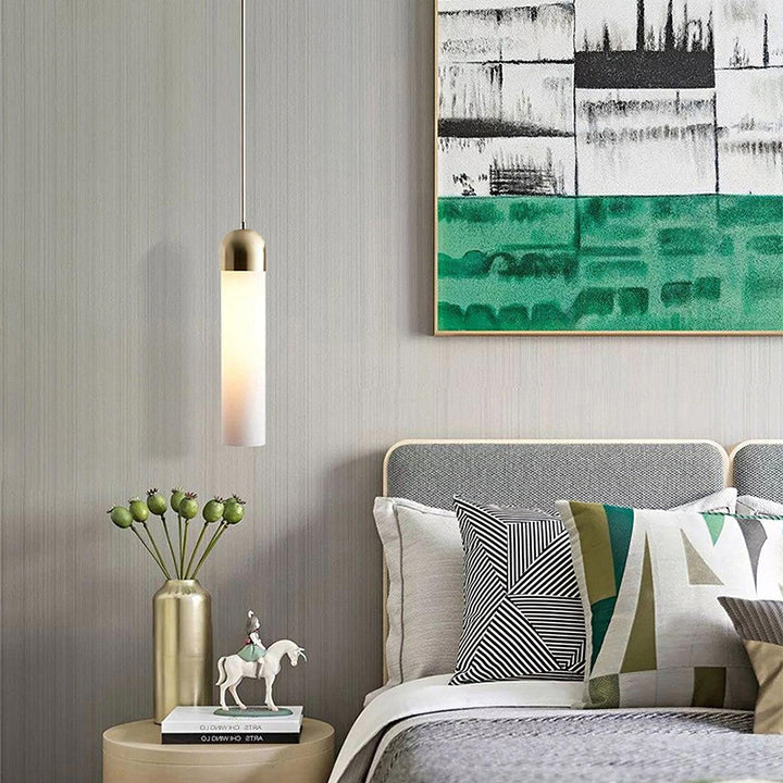 Glass Cylindrical Shape Pendant Light | Kalsten