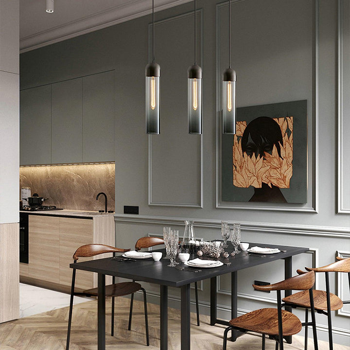 Glass Cylindrical Shape Pendant Light | Kalsten