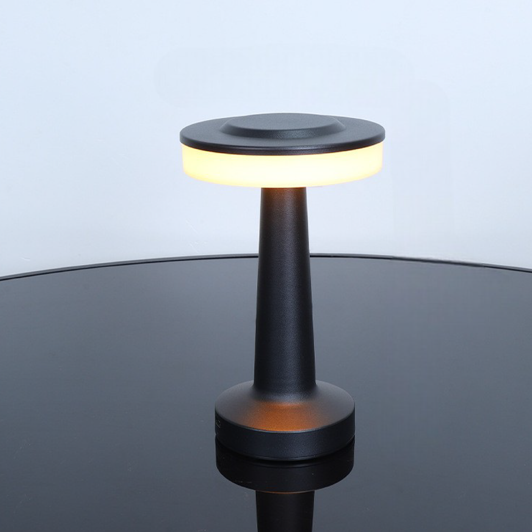 Black LED Table Lamp with Metal Finish – Modern Light for Living Rooms and Offices, Warm Light | Kalsten