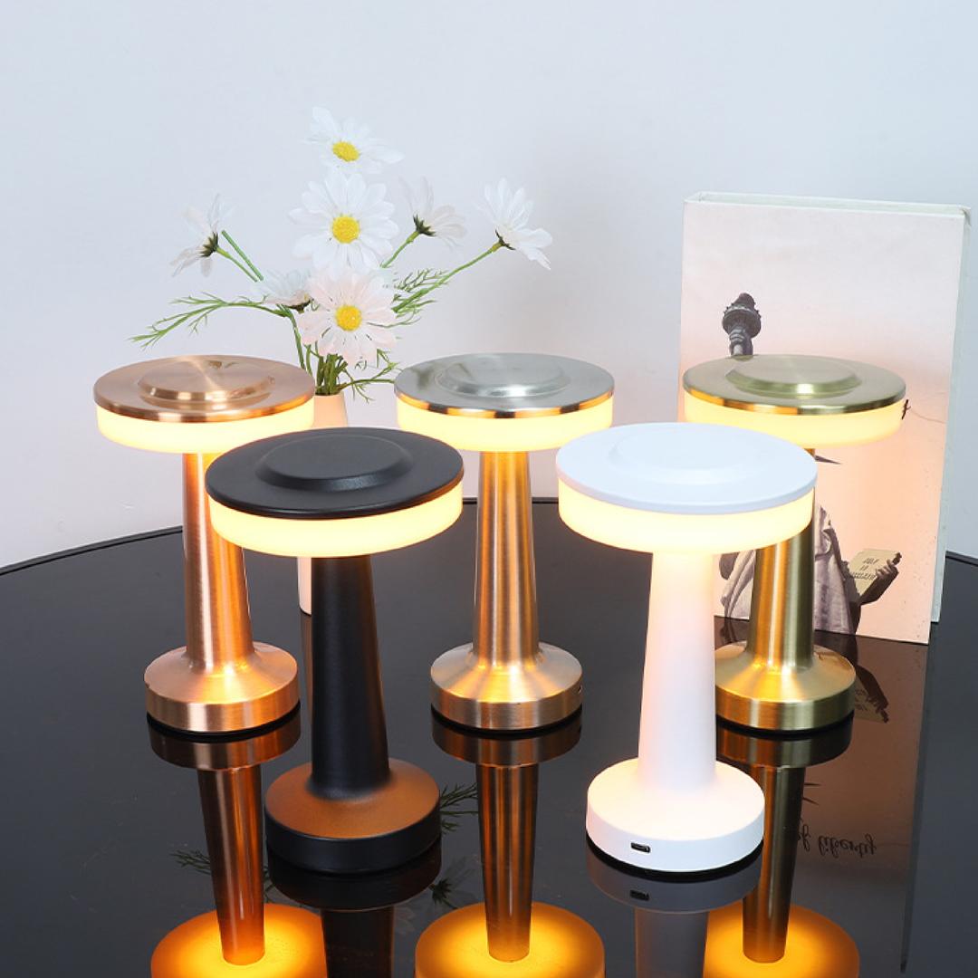 Black LED Table Lamp with Metal Finish – Modern Light for Living Rooms and Offices, Warm Light | Kalsten