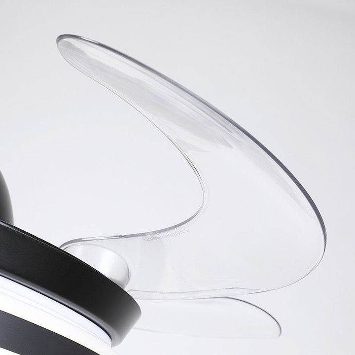Modern Retractable Ceiling Fan Light-Black | Kalsten