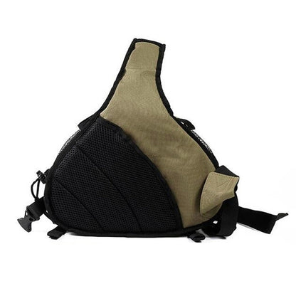 BowLift | CADEN Triangle Tscope Sling Shoulder Cross Digital Camera Bags Case Soft Bag with Rain Cover for Canon Nikon Sony K1, Size: 36*31*15cm (Army Green)