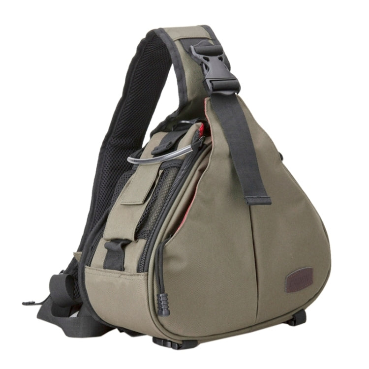 BowLift | CADEN Triangle Tscope Sling Shoulder Cross Digital Camera Bags Case Soft Bag with Rain Cover for Canon Nikon Sony K1, Size: 36*31*15cm (Army Green)