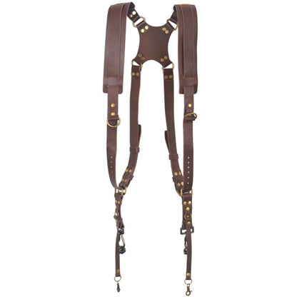 Skanto | Quick Release Non-Slip Double Shoulder Teacher Strap Camera Strap with Metal Hook for SLR / DSLR Cameras (Brown)