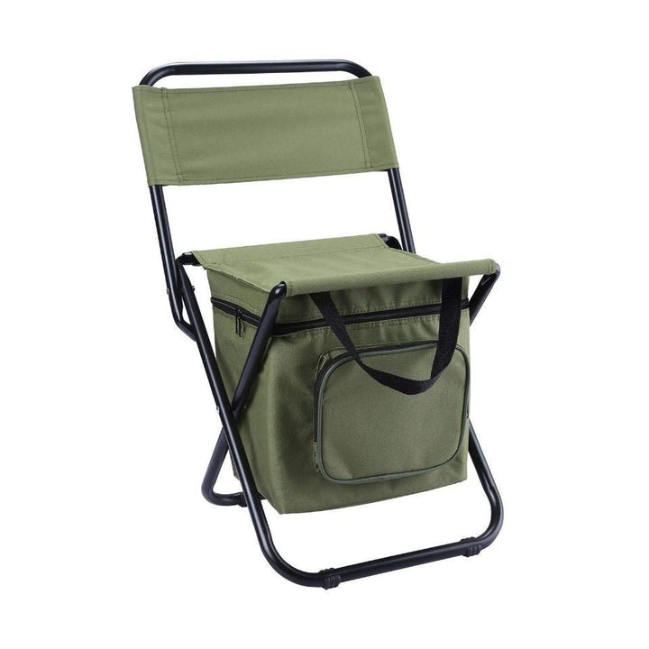 Contemporary Industrial Rectangular Oxford Fabric Steel Pipe Foldable Camping Chair Backrest Armless For Garden & Outdoor Patio | Kalsten