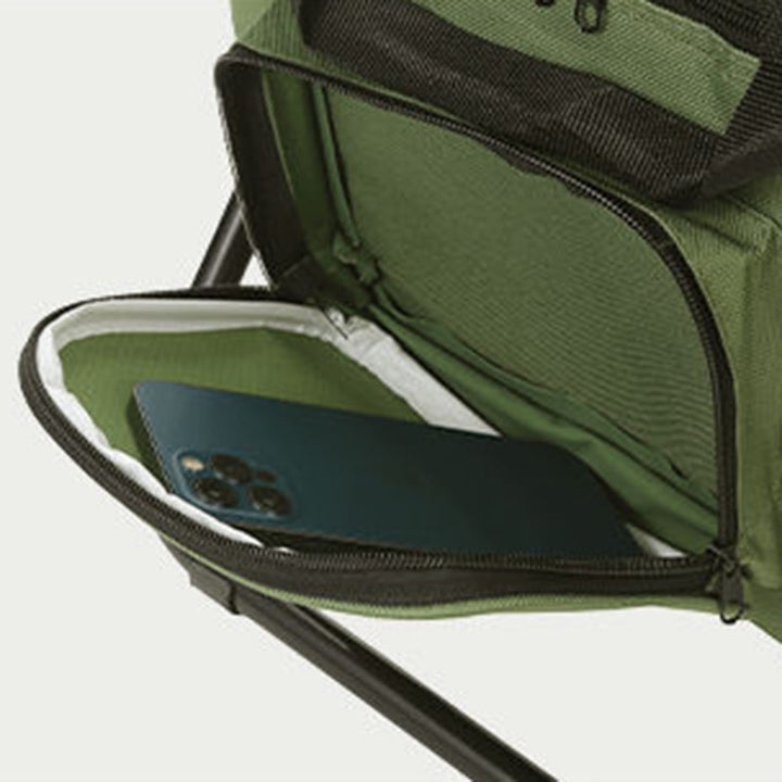 Contemporary Industrial Rectangular Oxford Fabric Steel Pipe Foldable Camping Chair Backrest Armless For Garden & Outdoor Patio | Kalsten