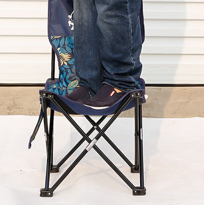 Contemporary Scandinavian Oxford Fabric Steel X-Shaped Folding Outdoor Chair With Backrest For Camping & Beach | Kalsten