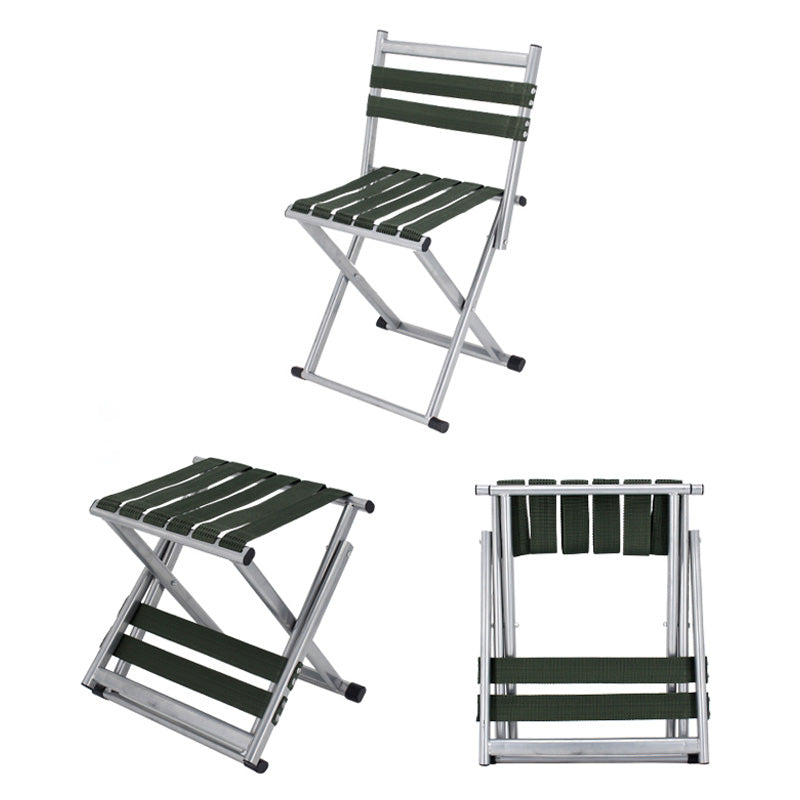 Contemporary Nordic Square Nylon Metal Foldable Camping Chair Fishing Chair Backrest For Outdoor Patio | Kalsten