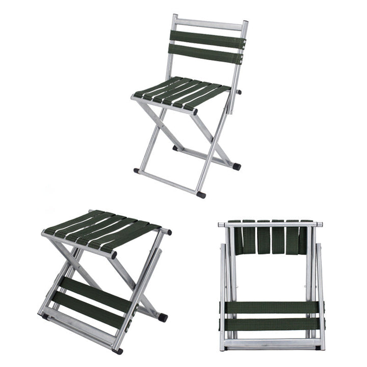 Contemporary Nordic Square Nylon Metal Foldable Camping Chair Fishing Chair Backrest For Outdoor Patio | Kalsten