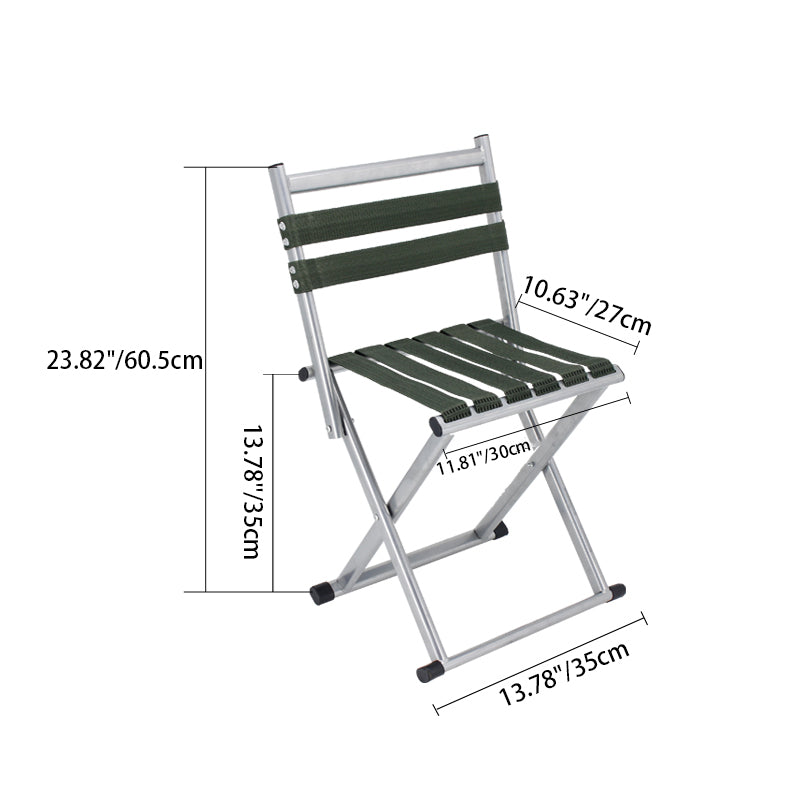 Contemporary Nordic Square Nylon Metal Foldable Camping Chair Fishing Chair Backrest For Outdoor Patio | Kalsten