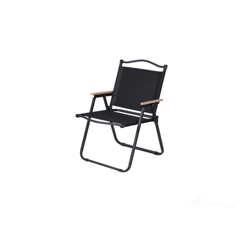 Modern Minimalist Rectangle Beech Wood Carbon Steel Oxford Fabric Outdoor Foldable Camping Chair Backrest Armrest For Garden | Kalsten