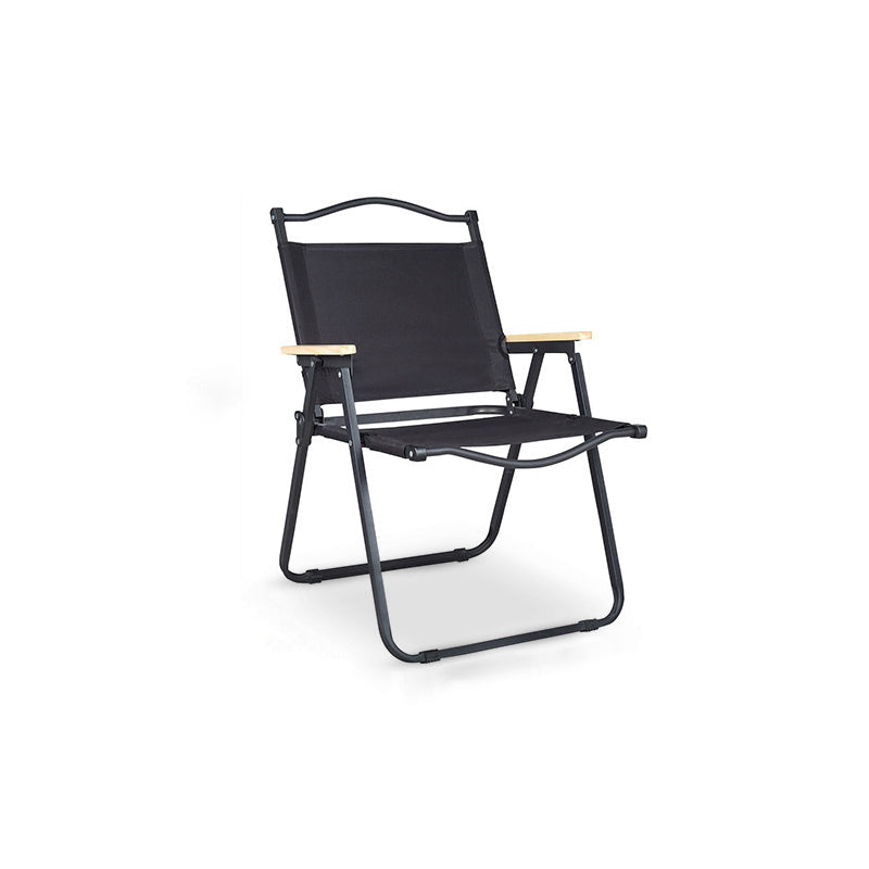 Modern Minimalist Rectangle Outdoor Carbon Steel Aluminum Alloy Beech Wood Oxford Fabric PET Foldable Portable Detachable Camping Chair Backrest Armrest For Garden | Kalsten