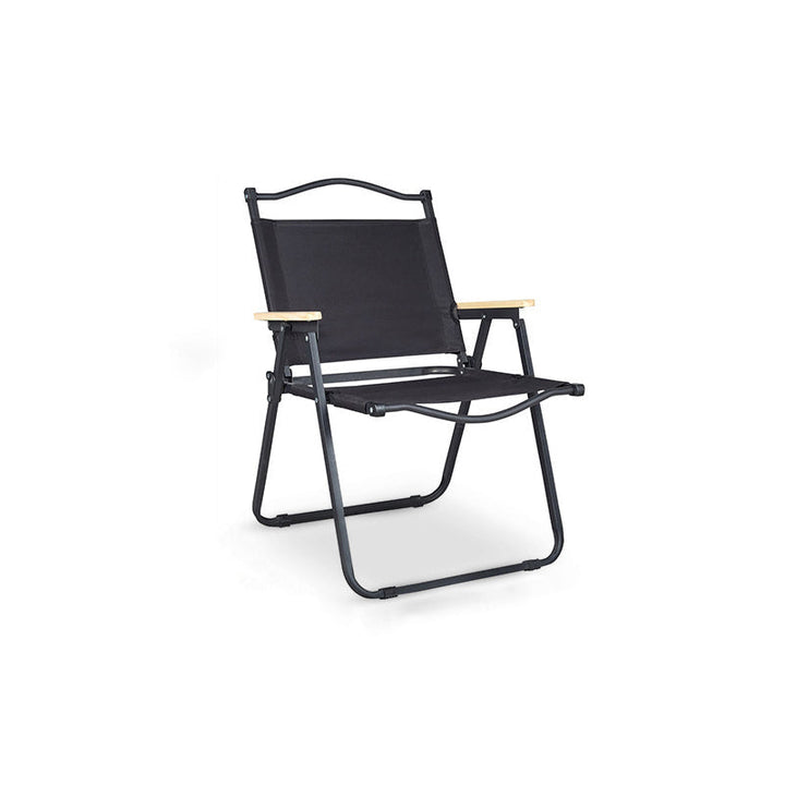 Modern Minimalist Rectangle Outdoor Carbon Steel Aluminum Alloy Beech Wood Oxford Fabric PET Foldable Portable Detachable Camping Chair Backrest Armrest For Garden | Kalsten