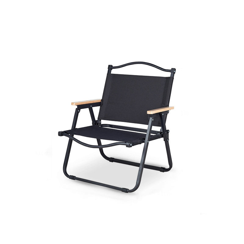 Modern Minimalist Rectangle Outdoor Carbon Steel Aluminum Alloy Beech Wood Oxford Fabric PET Foldable Portable Detachable Camping Chair Backrest Armrest For Garden | Kalsten