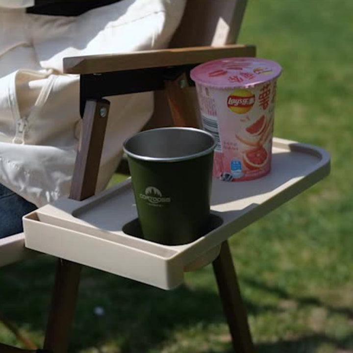 Modern Minimalist Rectangle Outdoor Carbon Steel Aluminum Alloy Beech Wood Oxford Fabric PET Foldable Portable Detachable Camping Chair Backrest Armrest For Garden | Kalsten