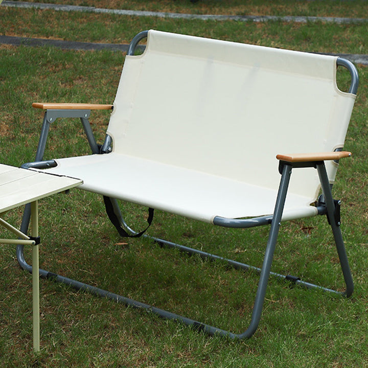Modern Minimalist Rectangular Carbon Steel Oxford Fabric Collapsible Camping Chair Backrest Armrest For Garden | Kalsten
