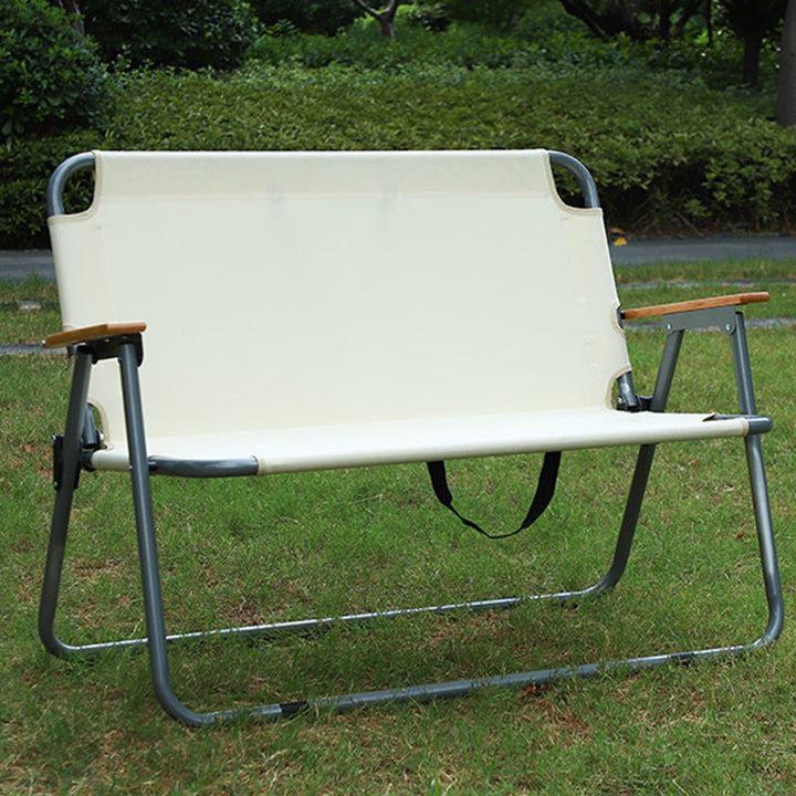 Modern Minimalist Rectangular Carbon Steel Oxford Fabric Collapsible Camping Chair Backrest Armrest For Garden | Kalsten