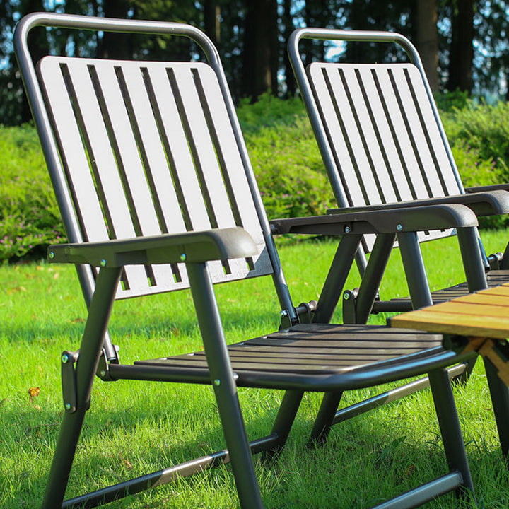 Modern Simplicity Waterproof Rectangular Carbon Steel PVC Foldable Camping Chair Backrest Armrest For Garden | Kalsten