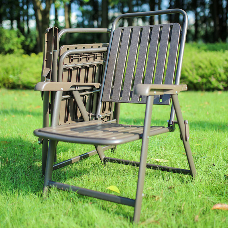 Modern Simplicity Waterproof Rectangular Carbon Steel PVC Foldable Camping Chair Backrest Armrest For Garden | Kalsten
