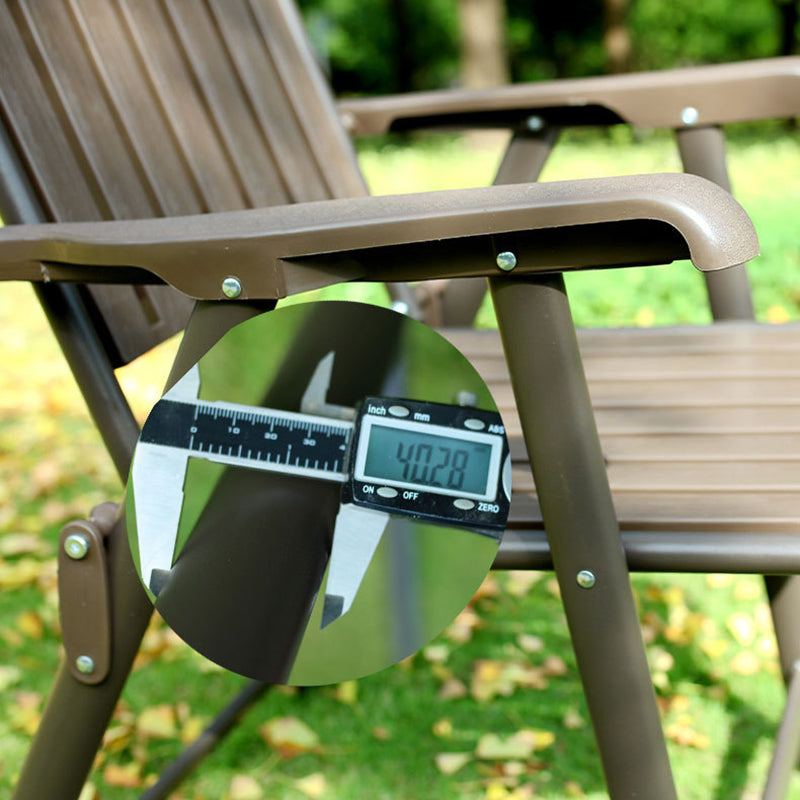 Modern Simplicity Waterproof Rectangular Carbon Steel PVC Foldable Camping Chair Backrest Armrest For Garden | Kalsten