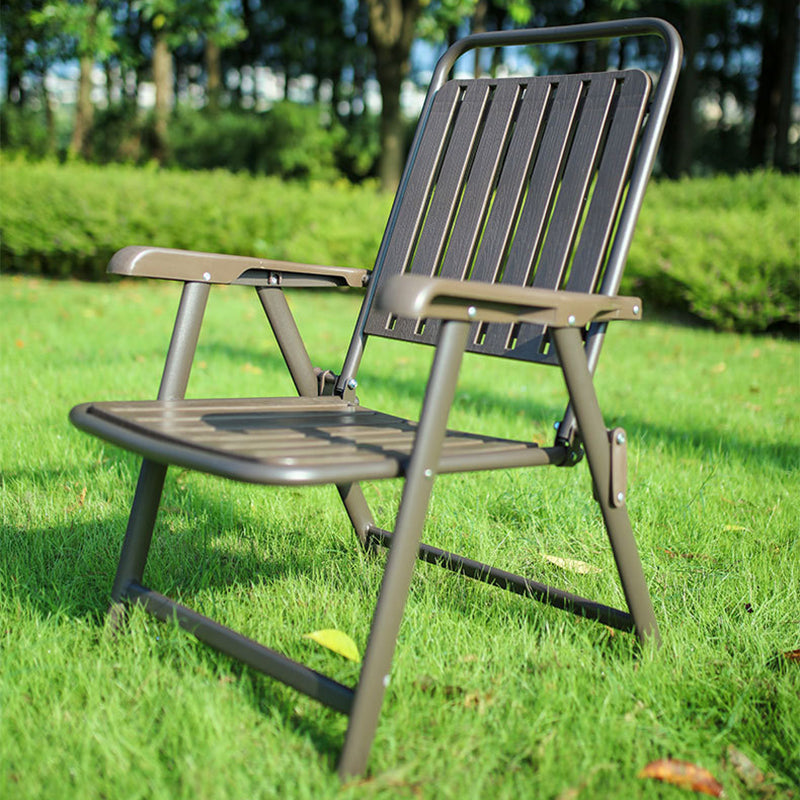 Modern Simplicity Waterproof Rectangular Carbon Steel PVC Foldable Camping Chair Backrest Armrest For Garden | Kalsten