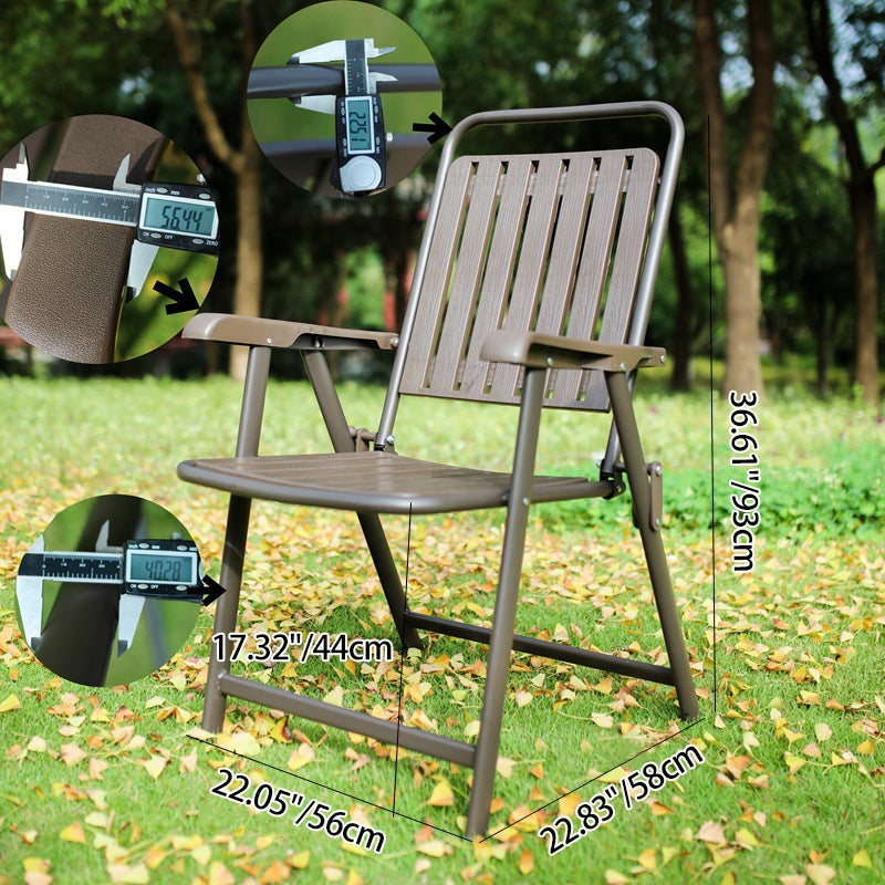 Modern Simplicity Waterproof Rectangular Carbon Steel PVC Foldable Camping Chair Backrest Armrest For Garden | Kalsten