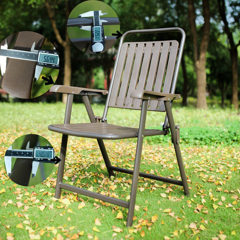 Modern Simplicity Waterproof Rectangular Carbon Steel PVC Foldable Camping Chair Backrest Armrest For Garden | Kalsten