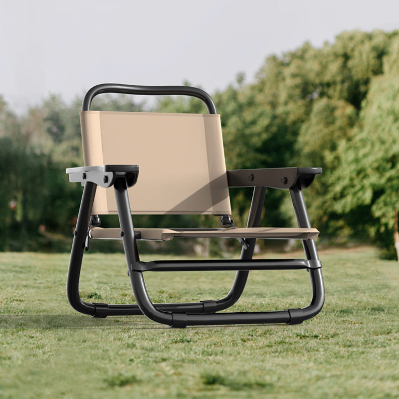 Modern Minimalist Square Bent Oxford Fabric Steel Tube Chair Backrest Armrest For Outdoor | Kalsten