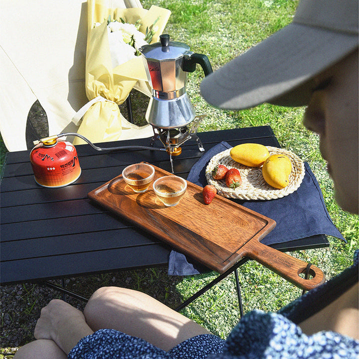 Modern Minimalist Carbon Steel Aluminum Foldable Square Side Table For Outdoor | Kalsten