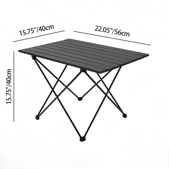 Modern Minimalist Carbon Steel Aluminum Foldable Square Side Table For Outdoor | Kalsten