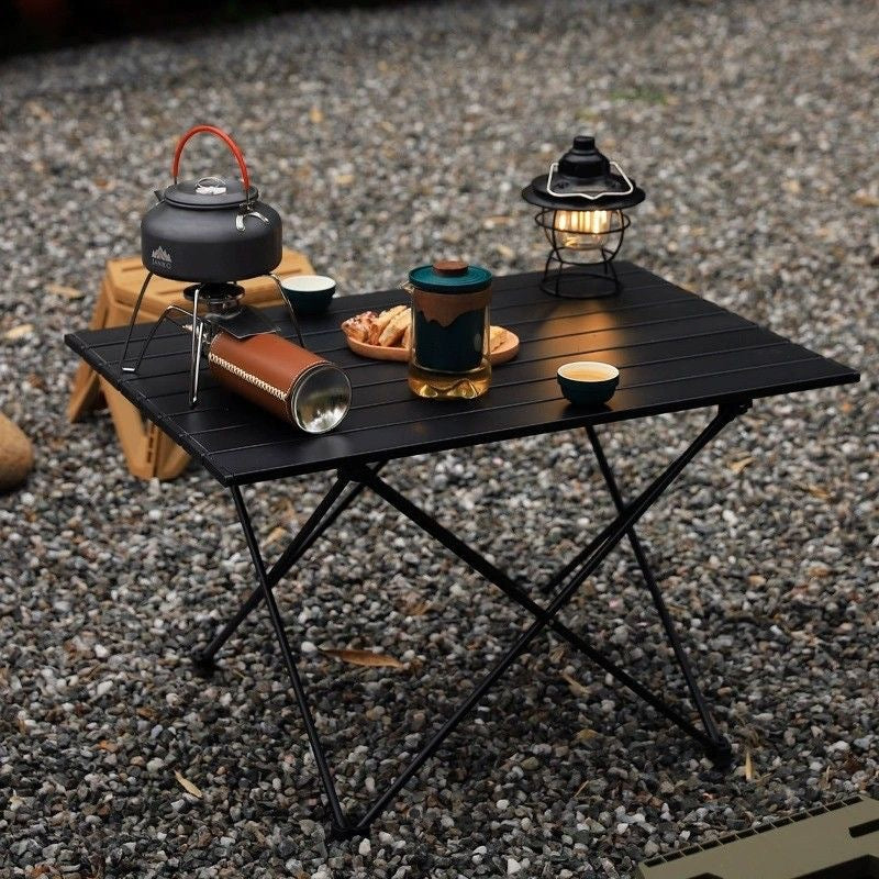 Modern Minimalist Carbon Steel Aluminum Foldable Square Side Table For Outdoor | Kalsten