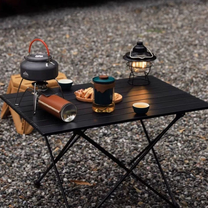 Modern Minimalist Carbon Steel Aluminum Foldable Square Side Table For Outdoor | Kalsten