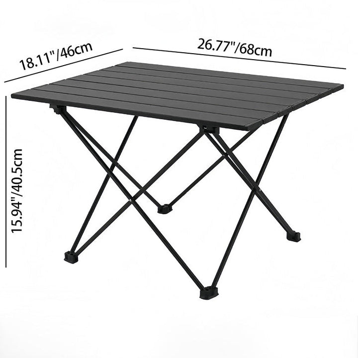 Modern Minimalist Carbon Steel Aluminum Foldable Square Side Table For Outdoor | Kalsten