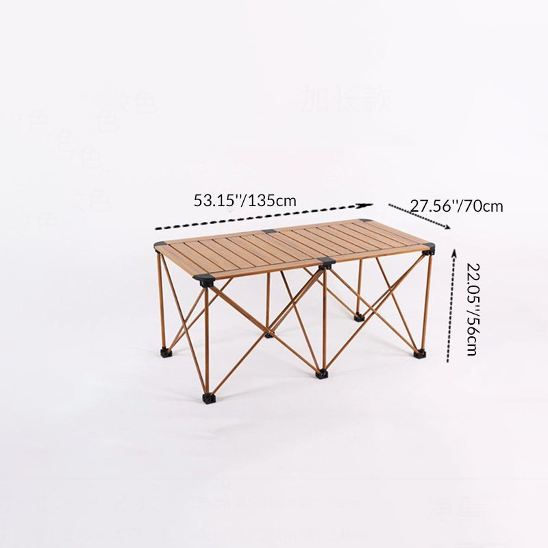 Modern Simplicity Square Rectangle Aluminum Iron Outdoor Foldable Camping Coffee Table 1-Tier For Garden | Kalsten