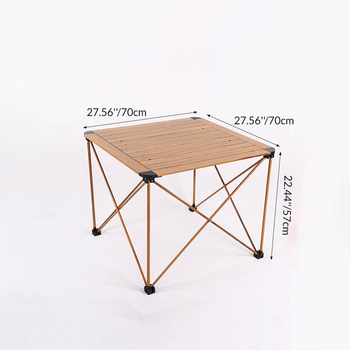 Modern Simplicity Square Rectangle Aluminum Iron Outdoor Foldable Camping Coffee Table 1-Tier For Garden | Kalsten