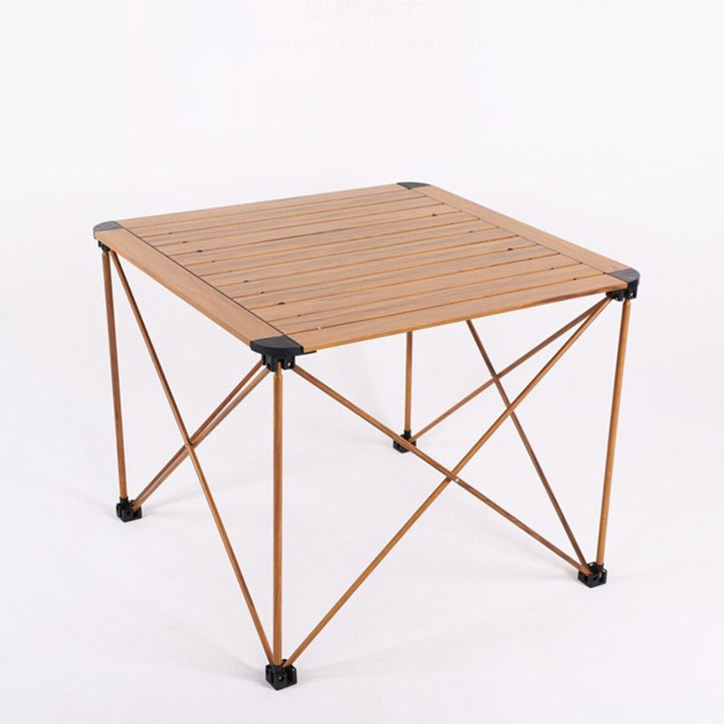 Modern Simplicity Square Rectangle Aluminum Iron Outdoor Foldable Camping Coffee Table 1-Tier For Garden | Kalsten