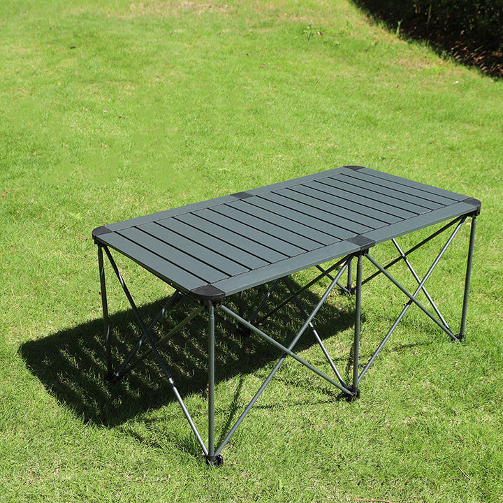 Modern Simplicity Square Rectangle Aluminum Iron Outdoor Foldable Camping Coffee Table 1-Tier For Garden | Kalsten