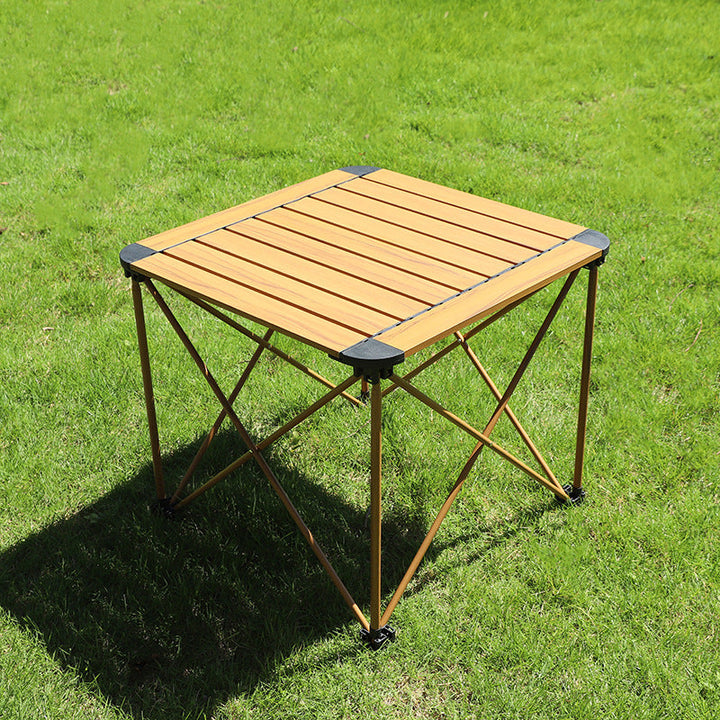 Modern Simplicity Square Rectangle Aluminum Iron Outdoor Foldable Camping Coffee Table 1-Tier For Garden | Kalsten