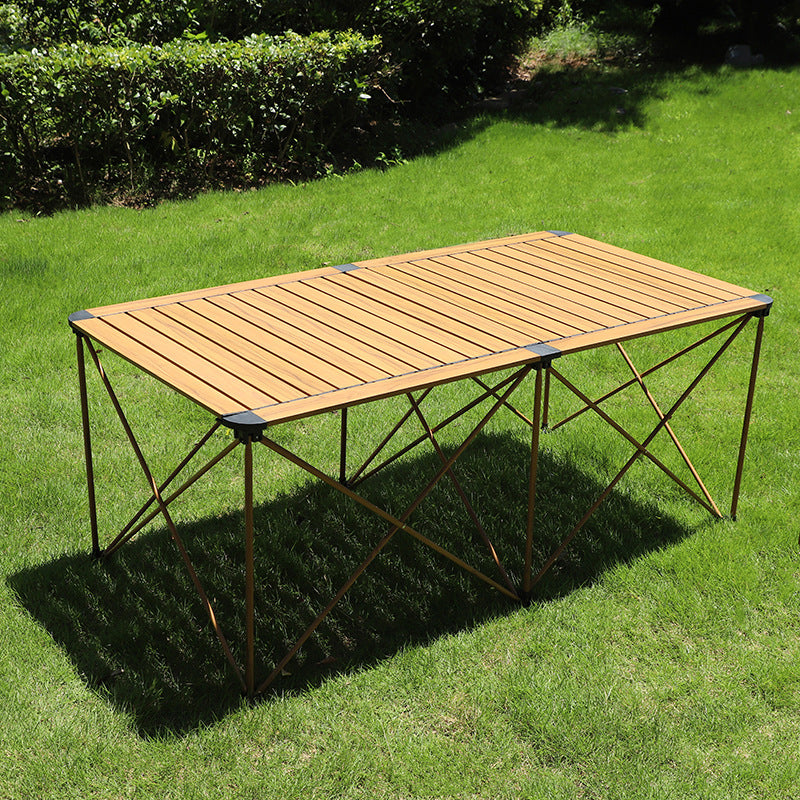 Modern Simplicity Square Rectangle Aluminum Iron Outdoor Foldable Camping Coffee Table 1-Tier For Garden | Kalsten