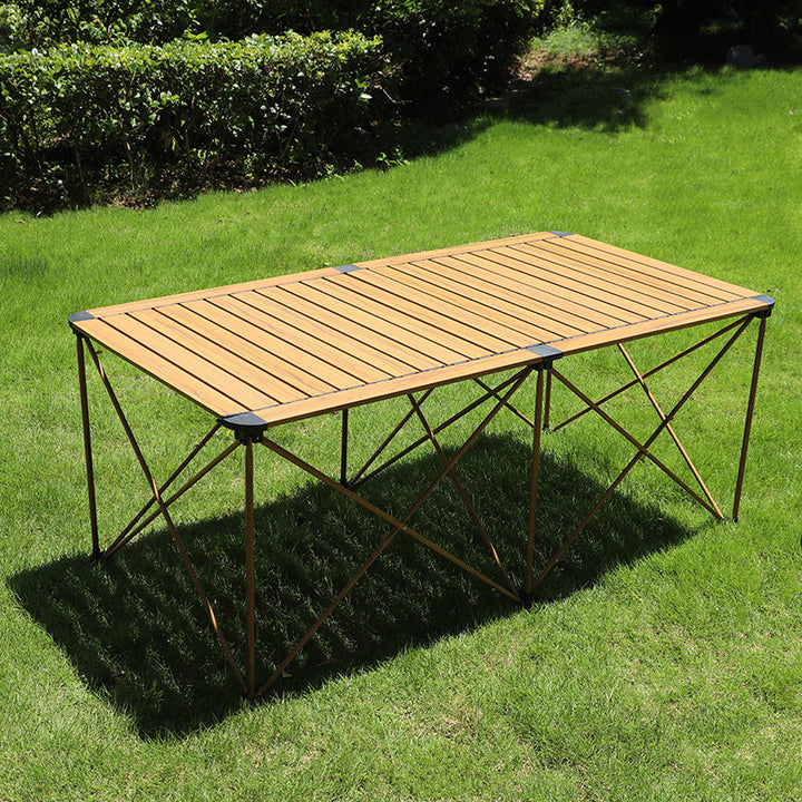 Modern Simplicity Square Rectangle Aluminum Iron Outdoor Foldable Camping Coffee Table 1-Tier For Garden | Kalsten