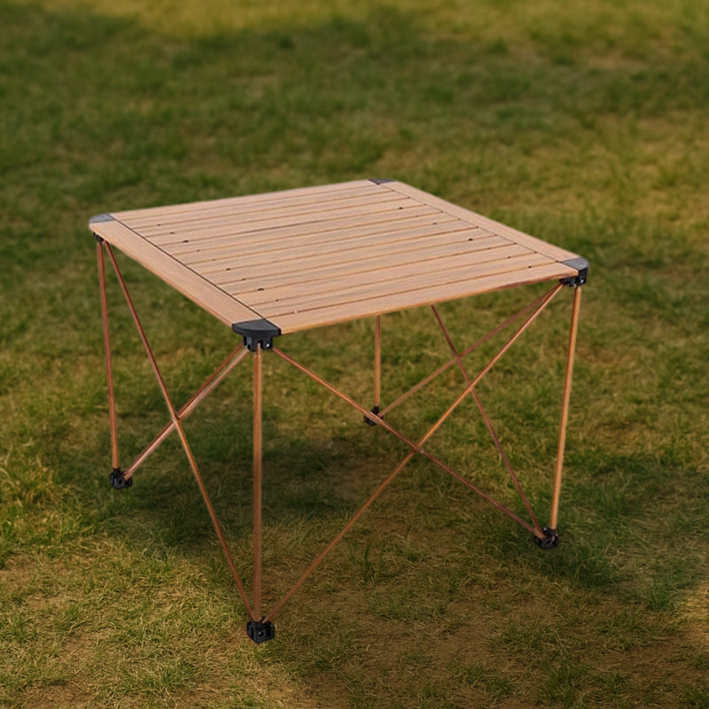 Modern Simplicity Square Rectangle Aluminum Iron Outdoor Foldable Camping Coffee Table 1-Tier For Garden | Kalsten