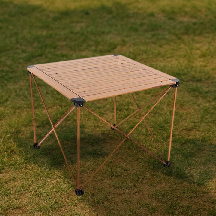 Modern Simplicity Square Rectangle Aluminum Iron Outdoor Foldable Camping Coffee Table 1-Tier For Garden | Kalsten