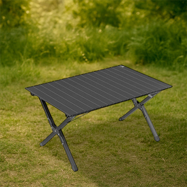 Modern Minimalist Rectangle Carbon Steel Outdoor Foldable Camping Coffee Table 1-Tier For Garden | Kalsten