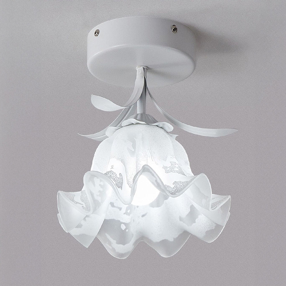 Kalsten | Ceiling Light with Floral Glass Shade Design